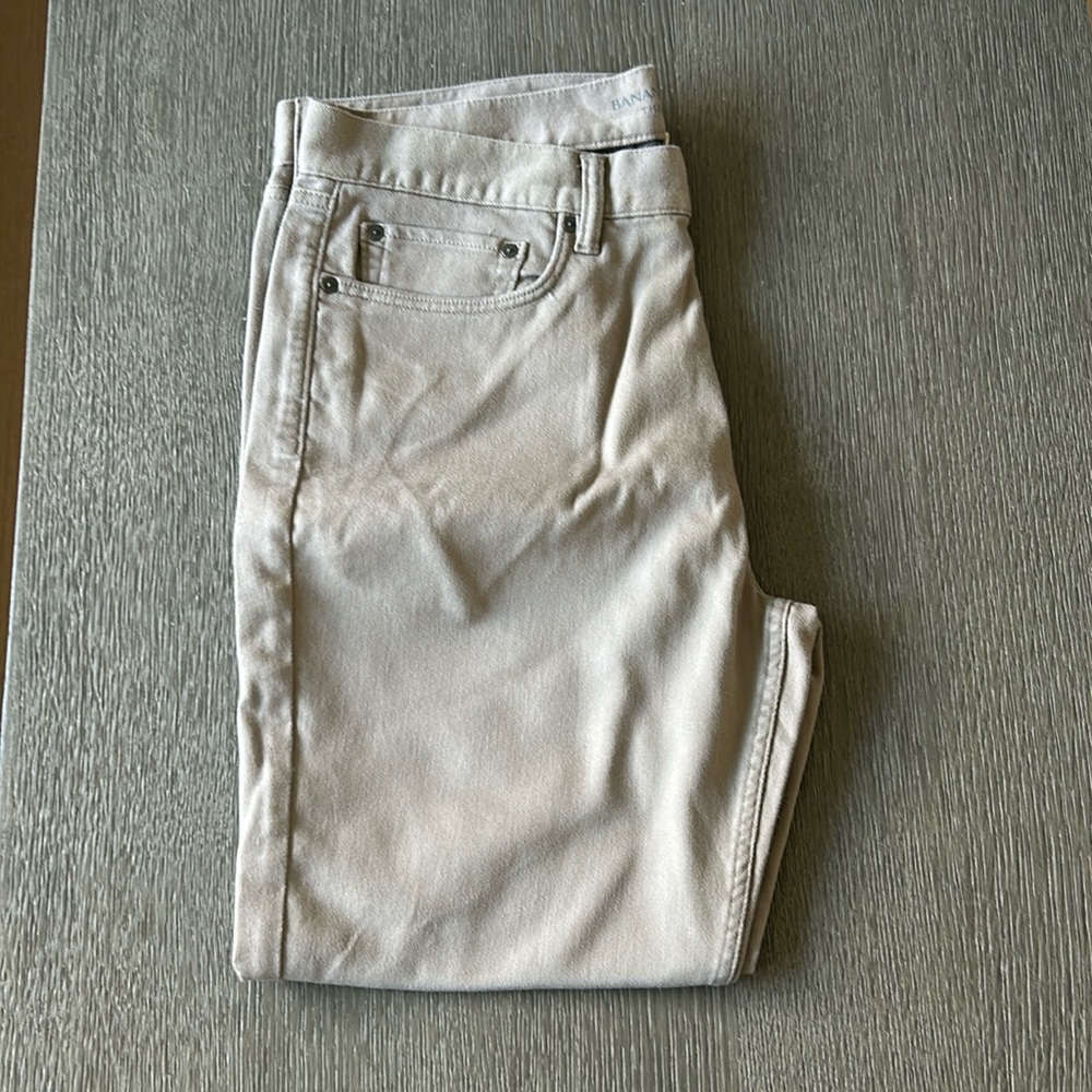 Men’s tan nice pants, size 36 x 30, Banana Republic